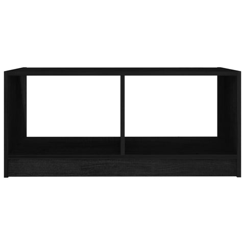 vidaXL Couchtisch Schwarz 75x50x33,5 cm Massivholz Kiefer