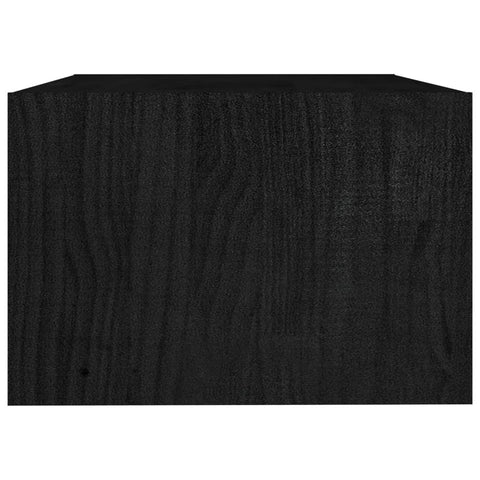 vidaXL Couchtisch Schwarz 75x50x33,5 cm Massivholz Kiefer