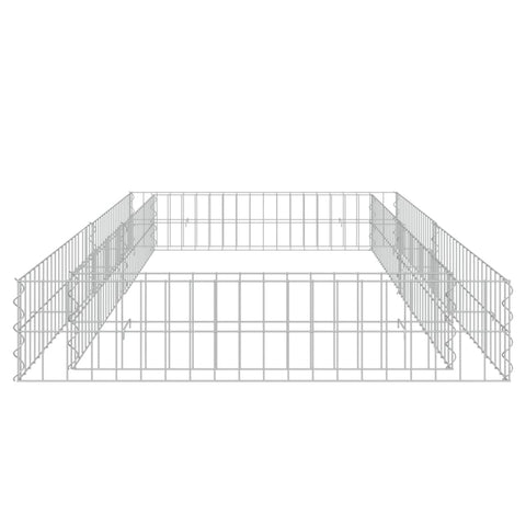 vidaXL Gabionen-Hochbeet Verzinkter Stahl 200x100x20 cm