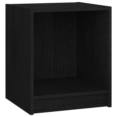 vidaXL Nachttische 2 Stk. Schwarz 35,5x33,5x41,5 cm Massivholz Kiefer