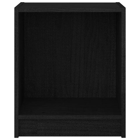 vidaXL Nachttische 2 Stk. Schwarz 35,5x33,5x41,5 cm Massivholz Kiefer