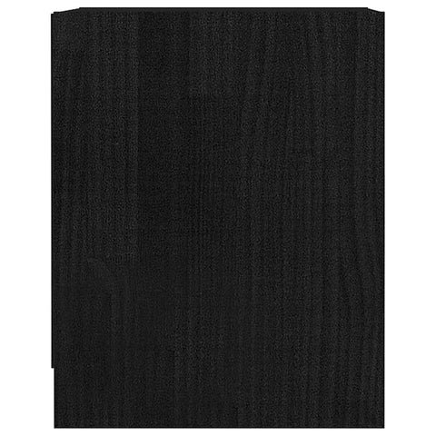 vidaXL Nachttische 2 Stk. Schwarz 35,5x33,5x41,5 cm Massivholz Kiefer