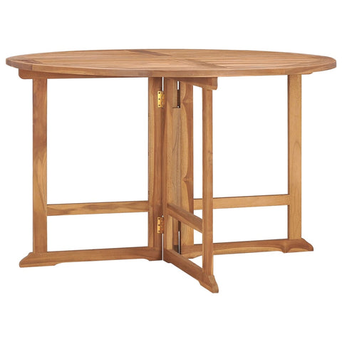 vidaXL Garten-Esstisch Klappbar Ø110x75 cm Massivholz Teak