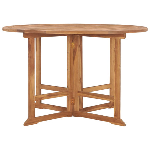 vidaXL Garten-Esstisch Klappbar Ø110x75 cm Massivholz Teak