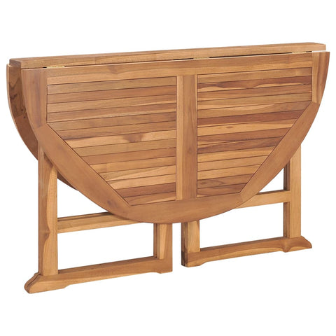 vidaXL Garten-Esstisch Klappbar Ø110x75 cm Massivholz Teak