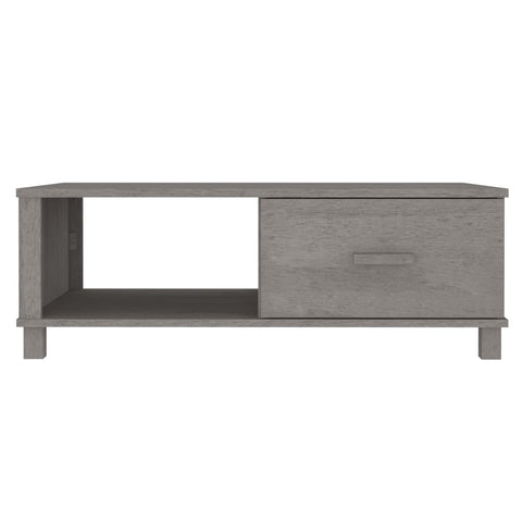 vidaXL Couchtisch HAMAR Hellgrau 100x55x35 cm Massivholz Kiefer