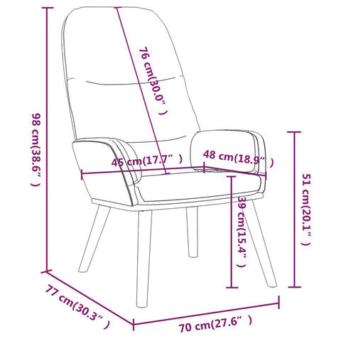 vidaXL Relaxsessel Blau Stoff