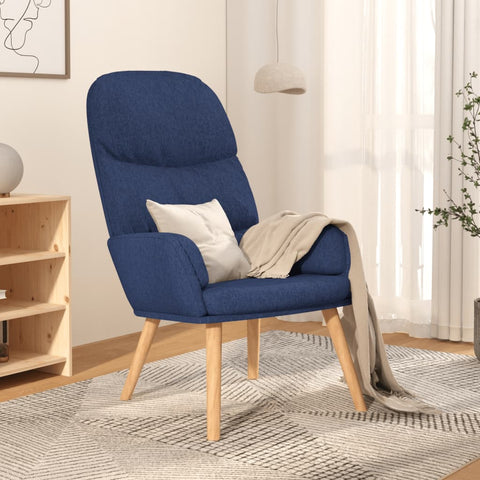 vidaXL Relaxsessel Blau Stoff