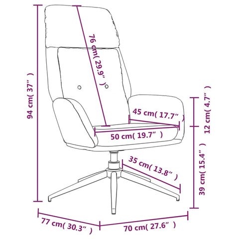 vidaXL Relaxsessel Braun Echtleder