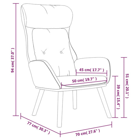 vidaXL Relaxsessel Braun Stoff