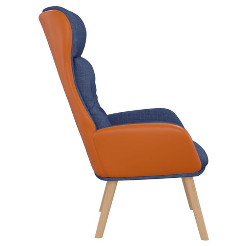 vidaXL Relaxsessel Blau Stoff und PVC