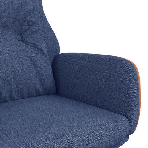 vidaXL Relaxsessel Blau Stoff und PVC