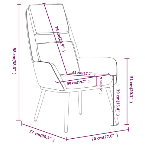 vidaXL Relaxsessel Schwarz Stoff