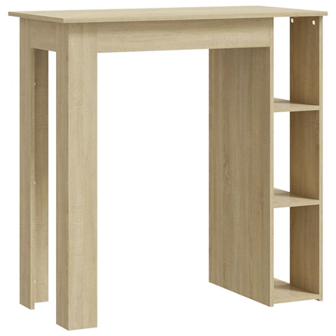 vidaXL Bartisch mit Regal Sonoma-Eiche 102x50x103,5 cm Holzwerkstoff