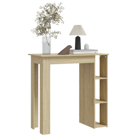 vidaXL Bartisch mit Regal Sonoma-Eiche 102x50x103,5 cm Holzwerkstoff