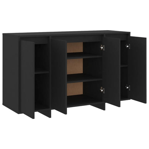 vidaXL Sideboard Schwarz 120x41x75 cm Holzwerkstoff