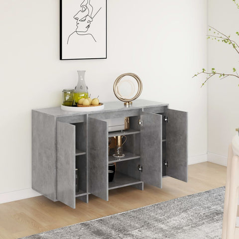 vidaXL Sideboard Betongrau 120x41x75 cm Holzwerkstoff