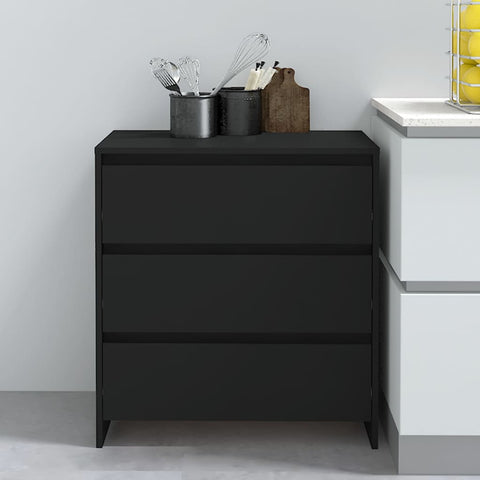 vidaXL Sideboard Schwarz 70x41x75 cm Holzwerkstoff