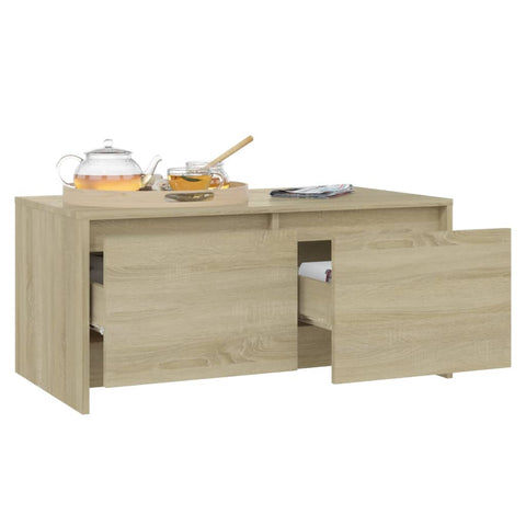 vidaXL Couchtisch Sonoma-Eiche 90x50x41,5 cm Holzwerkstoff