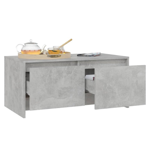 vidaXL Couchtisch Betongrau 90x50x41,5 cm Holzwerkstoff