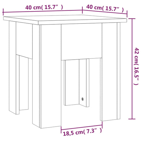 vidaXL Couchtisch Weiß 40x40x42 cm Holzwerkstoff