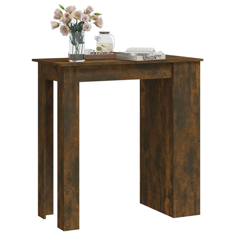 vidaXL Bartisch mit Regal Räuchereiche 102x50x103,5cm Holzwerkstoff