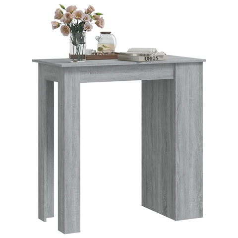 vidaXL Bartisch mit Regal Grau Sonoma 102x50x103,5cm Holzwerkstoff