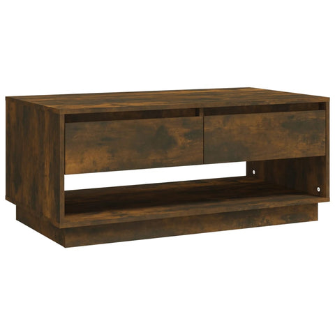 vidaXL Couchtisch Räuchereiche 102,5x55x44 cm Holzwerkstoff