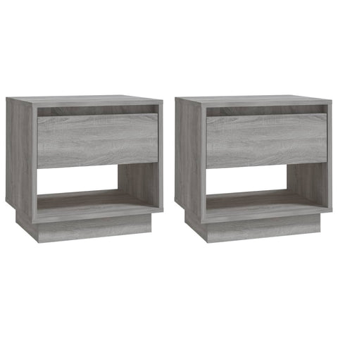 vidaXL Nachttische 2 Stk. Grau Sonoma 45x34x44 cm Holzwerkstoff