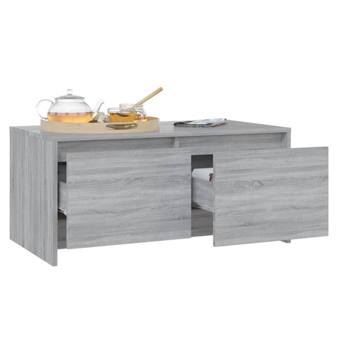 vidaXL Couchtisch Grau Sonoma 90x50x41,5 cm Holzwerkstoff