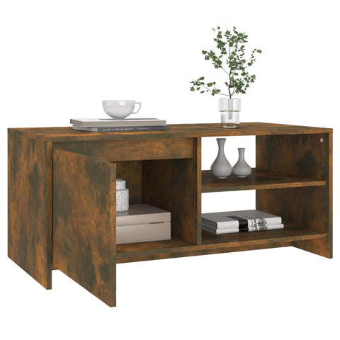 vidaXL Couchtisch Räuchereiche 102x50x45 cm Holzwerkstoff