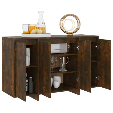 vidaXL Sideboard Räuchereiche 120x41x75 cm Holzwerkstoff