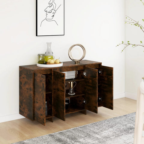 vidaXL Sideboard Räuchereiche 120x41x75 cm Holzwerkstoff