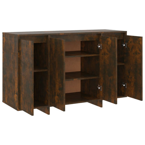 vidaXL Sideboard Räuchereiche 120x41x75 cm Holzwerkstoff