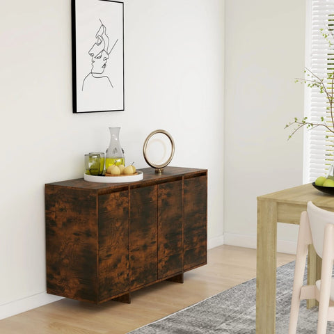 vidaXL Sideboard Räuchereiche 120x41x75 cm Holzwerkstoff