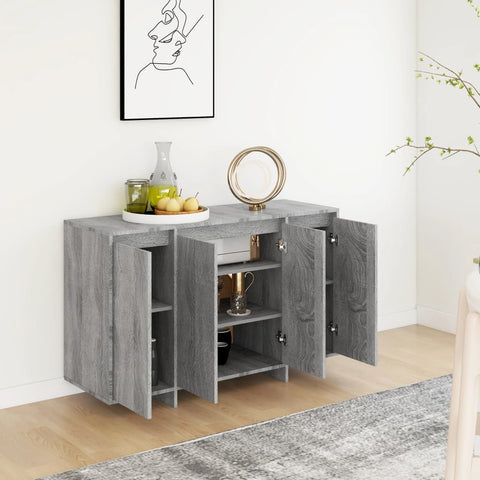 vidaXL Sideboard Grau Sonoma 120x41x75 cm Holzwerkstoff