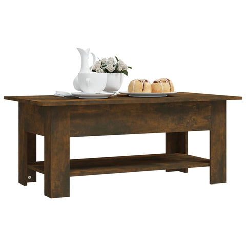 vidaXL Couchtisch Räuchereiche 102x55x42 cm Holzwerkstoff