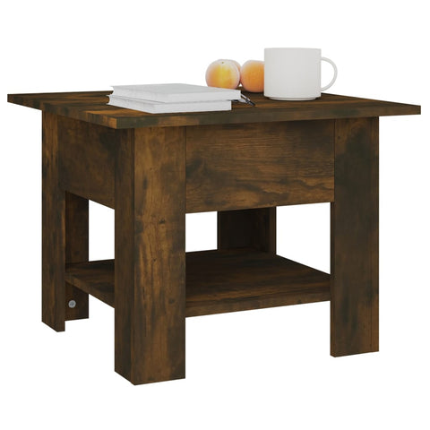 vidaXL Couchtisch Räuchereiche 55x55x42 cm Holzwerkstoff