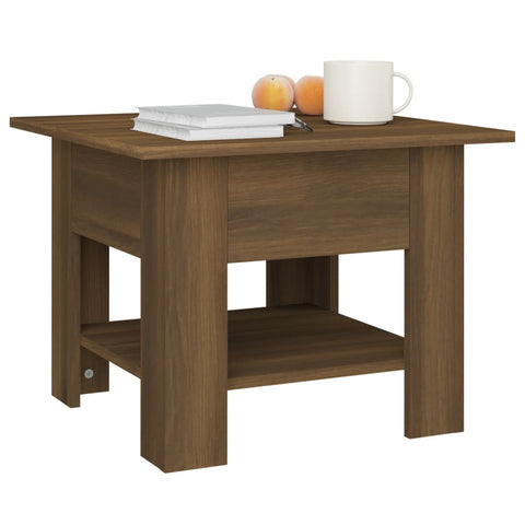 vidaXL Couchtisch Braun Eichen-Optik 55x55x42 cm Holzwerkstoff