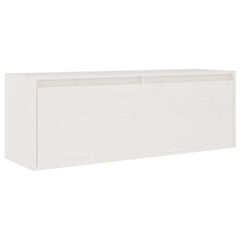 vidaXL Wandschrank Weiß 100x30x35 cm Massivholz Kiefer