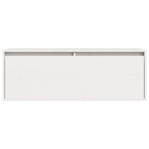 vidaXL Wandschrank Weiß 100x30x35 cm Massivholz Kiefer