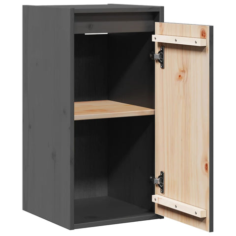 vidaXL Wandschrank Grau 30x30x60 cm Massivholz Kiefer