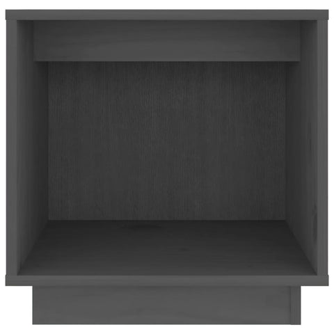 vidaXL Nachttische 2 Stk. Grau 40x30x40 cm Massivholz Kiefer