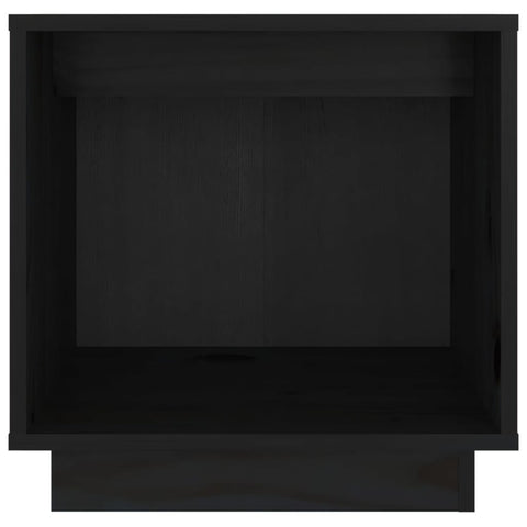 vidaXL Nachttische 2 Stk. Schwarz 40x30x40 cm Massivholz Kiefer