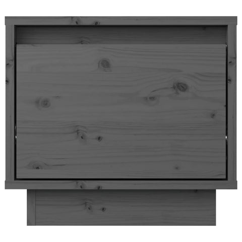 vidaXL Nachttische 2 Stk. Grau 35x34x32 cm Massivholz Kiefer