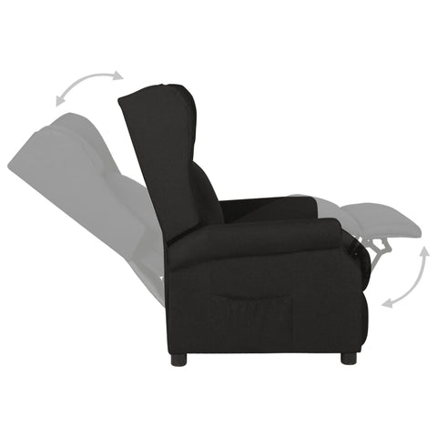 vidaXL Relaxsessel Schwarz Stoff