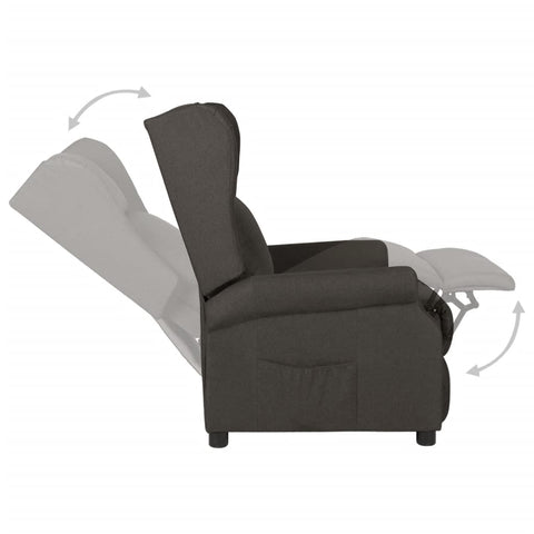 vidaXL Relaxsessel Taupe Stoff