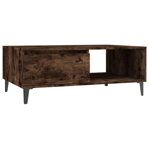 vidaXL Couchtisch Räuchereiche 90x60x35 cm Holzwerkstoff