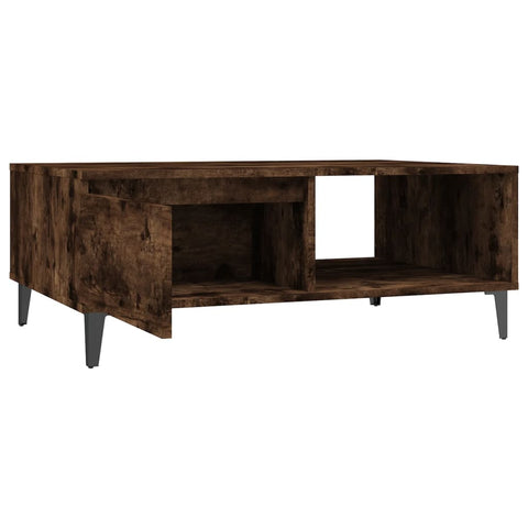 vidaXL Couchtisch Räuchereiche 90x60x35 cm Holzwerkstoff