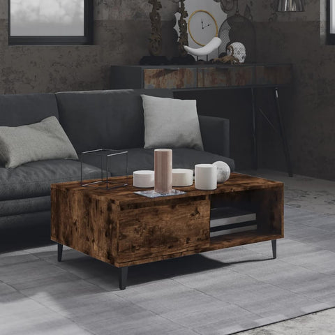 vidaXL Couchtisch Räuchereiche 90x60x35 cm Holzwerkstoff